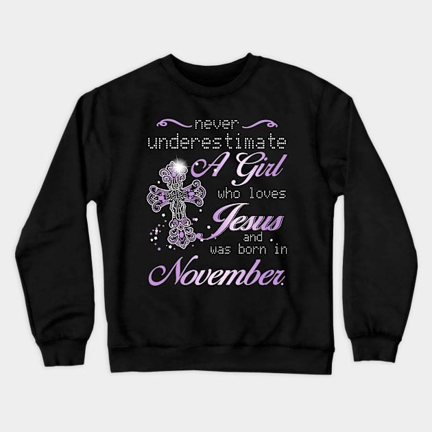 November Girl Crewneck Sweatshirt by roninslowell